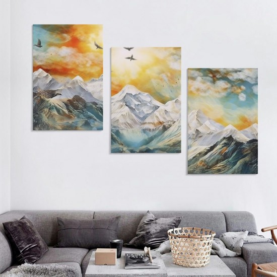 Shangniulu  Abstract Wall Art For Living Room Large Size Canvas Wall Decor For Office Bedroom Wall Decorations Abstract Mountain Wall Painting Framed Pictures Artwork Farmhouse Home Decor Art