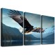 Shangniulu Flying Eagle Canvas Wall Art - Nature Pictures for Wall Decor Snow Mountain Forest Lake Painting Print Artwork for Living Room Bedroom Home Office Wall Decoration