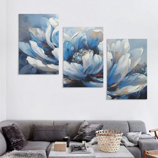 Shangniulu Flower Canvas Wall Art for Living Room Colorful Flower Canvas Painting Wall Decor Abstract Canvas Pictures Floral Artwork for Bathroom Bedroom Living Room Home Office Decor