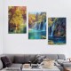 Shangniulu Lake Water Pictures Canvas Wall Art for Living room Bedroom Wall Decor,Waterfall Wall Art Print Paitnings for home Decor,Morden Artwork Sunset Tree Canvas Art