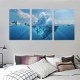 Shangniulu Wall Art Decor Canvas Print Picture Success Inspiration Motivation Iceberg Blue Seawater Bottom Ocean Painting for Dining Room Kitchen Home Decor Framed Ready to Hang