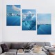 Shangniulu Wall Art Decor Canvas Print Picture Success Inspiration Motivation Iceberg Blue Seawater Bottom Ocean Painting for Dining Room Kitchen Home Decor Framed Ready to Hang