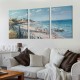 Shangniulu Abstract Beach Canvas Wall Art Blue Sky Landscape Painting Beach Themed Room Decor Ocean Picture Nature Paintings Flying Birds Posters Print for Living Room Home Office Bedroom