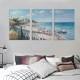 Shangniulu Abstract Beach Canvas Wall Art Blue Sky Landscape Painting Beach Themed Room Decor Ocean Picture Nature Paintings Flying Birds Posters Print for Living Room Home Office Bedroom