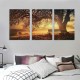 Shangniulu Wall Art Decor Canvas Print Picture Big Trees in Sunset Sunset Forest Natural Landscape Painting Artwork for Living Room Office Home Wall Decor Framed Ready to Hang