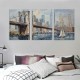 Shangniulu Brooklyn Bridge Wall Art New York Abstract Canvas Cityscape Painting, Colorful NYC Skyline Textured Picture Modern Artwork Framed for Living Room Bedroom Office Home Decor