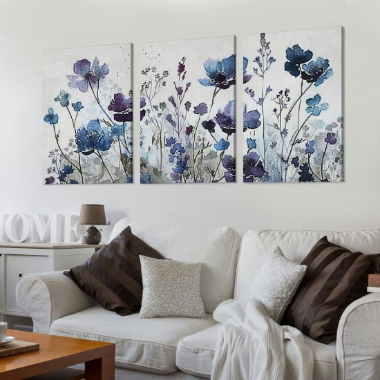 Shangniulu Abstract Flowers Wall Art - Rustic Floral Pictures Painting Prints Decoration Botanical Artwork for Bedroom Living Room Kitchen Home Office