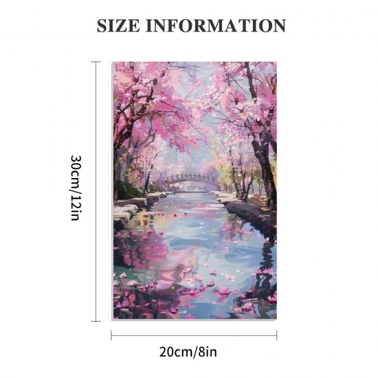 Shangniulu Anime Cherry Blossom Picture Cherry Blossom Forest Decor Poster Wall Art Hanging Picture Print Bedroom Decorative Painting Posters Room Aesthetic