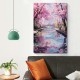 Shangniulu Anime Cherry Blossom Picture Cherry Blossom Forest Decor Poster Wall Art Hanging Picture Print Bedroom Decorative Painting Posters Room Aesthetic