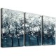 Shangniulu Abstract Forest Wall Art - Navy Blue Canvas Picture Prints Nature Artworks Flying Birds Trees Large Aesthetic Canvas Wall Art Decor for Living Room Office