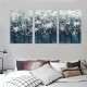 Shangniulu Abstract Forest Wall Art - Navy Blue Canvas Picture Prints Nature Artworks Flying Birds Trees Large Aesthetic Canvas Wall Art Decor for Living Room Office