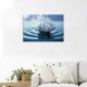 Shangniulu White Lotus Wall Art Canvas Pictures Print Spiritual Meditation Artwork Poster for Yoga Room Bathroom Zen Spa Photo Decor Framed Ready to Hang