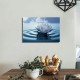 Shangniulu White Lotus Wall Art Canvas Pictures Print Spiritual Meditation Artwork Poster for Yoga Room Bathroom Zen Spa Photo Decor Framed Ready to Hang