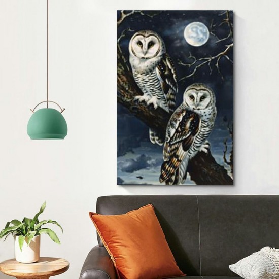 Shangniulu Snowy Owl Wall Art Famous Paintings Posters Retro Bird Poster Framed Artwork For Home Walls Pictures For Living Room Decor