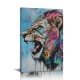 Shangniulu Graffiti Wall Art Pop Art Wall Decor Lion Picture Graffiti Canvas Wall Art Graffiti Art Colorful Wall Decor Street Art Canvas Wall Art Graffiti Poster for Room Decor