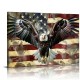 Shangniulu Flag Canvas Wall Art Hanging Picture Home Decor Eagle Wall Decor Artwork Bedroom Living Room Decoration