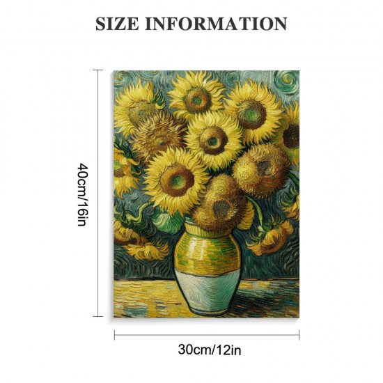 QKZF Sunflower Wall Art Canvas Print Living Room Abstract Wall Decor Hanging Pictures Bathroom Bedroom Home Office Decor