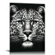 QKZF Black and White Wall Art Paintings Blue Eyed Prints on Canvas Wild Animals Pictures Poster Framed Artwork for Living Room Office, Modern Home Wall Decor