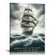 QKZF Smooth Seas Never Made A Skilled Sailor Motivational Wall Art Inspirational Canvas Poster Entrepreneur Quote Picture Home Office Decor Painting Framed and Stretched Ready to Hang