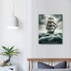 QKZF Smooth Seas Never Made A Skilled Sailor Motivational Wall Art Inspirational Canvas Poster Entrepreneur Quote Picture Home Office Decor Painting Framed and Stretched Ready to Hang