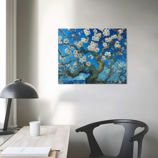 QKZF Modern Floral Giclee Canvas Prints Oil Paintings Flowers Pictures on Canvas Wall Art Ready to Hang for Bedroom Home Decorations